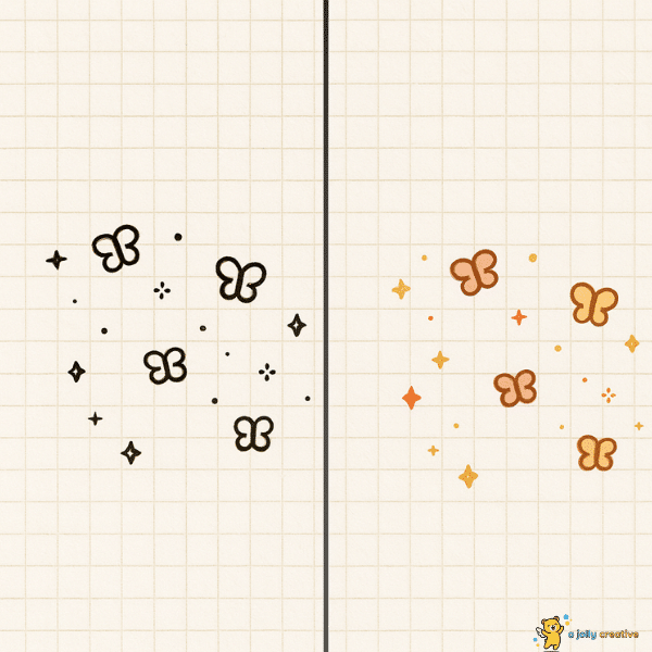 Butterflies and Stars Drawing ideas