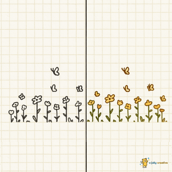 Butterflies in a Flower Field idea