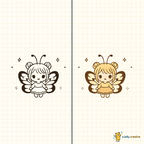 Butterfly Chibi Drawing idea-2