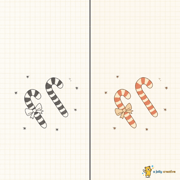Candy Canes Drawing idea