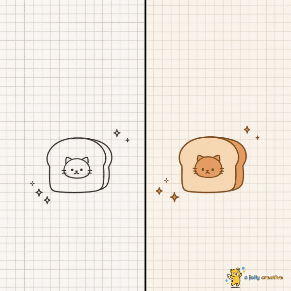 Cat Bread Drawing idea