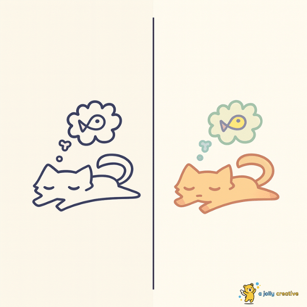 Cat Dreaming of Fish idea