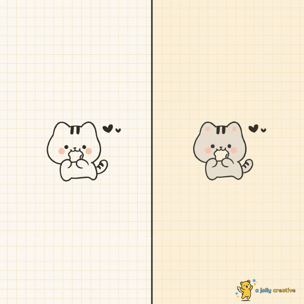 Cat Eating Bread Drawing