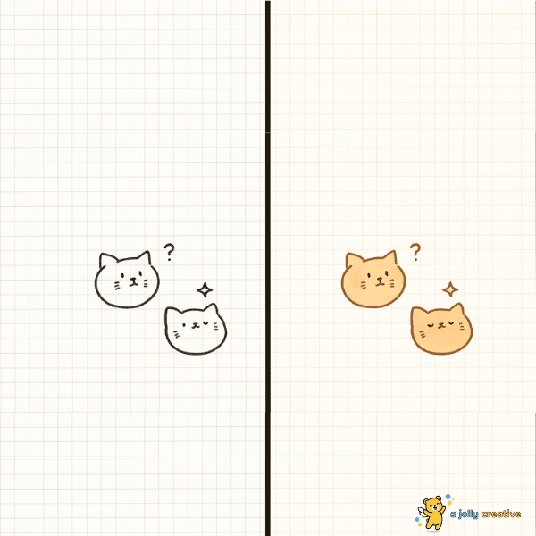 Cat Heads Drawing idea