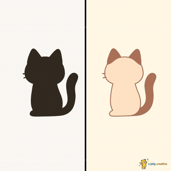 Cat's Silhouette Drawing idea
