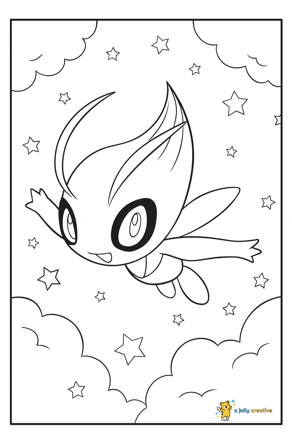 Celebi coloring pages