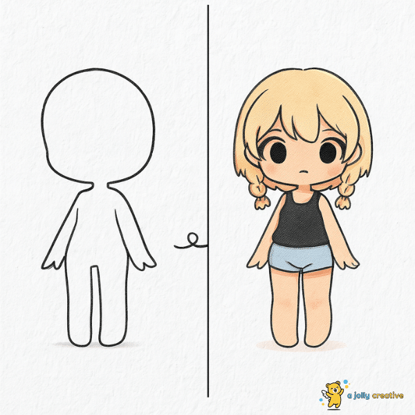 Chibi Girl Step by Step idea