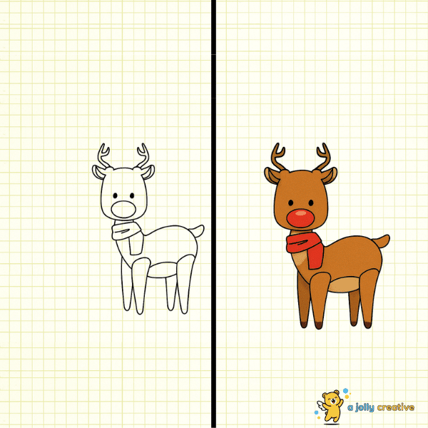 Christmas Reindeer Drawing