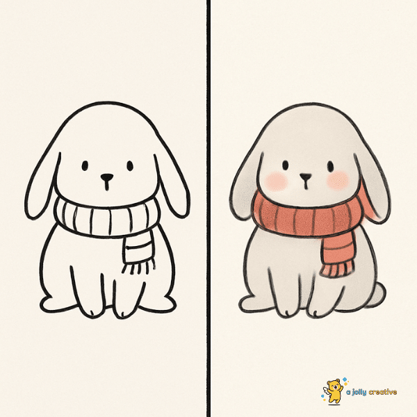 Cozy Winter Bunny with Scarf idea
