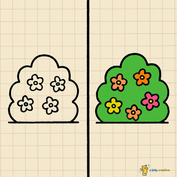Cute Bush Drawing-idea
