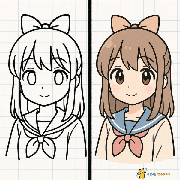 Determined Girl Drawing idea
