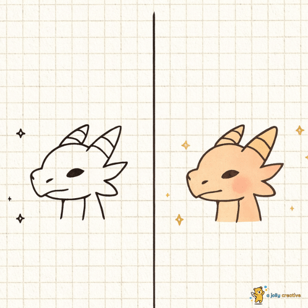 Dragon Face Drawing