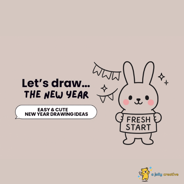 Easy & Cute New Year Drawing Ideas