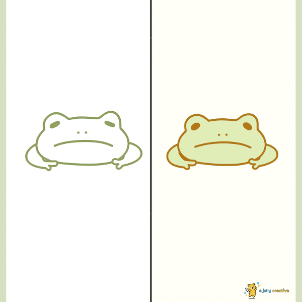 Exhausted Frog Drawing