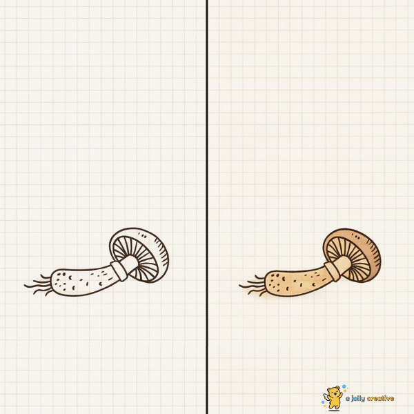 Fallen Mushroom Drawing idea