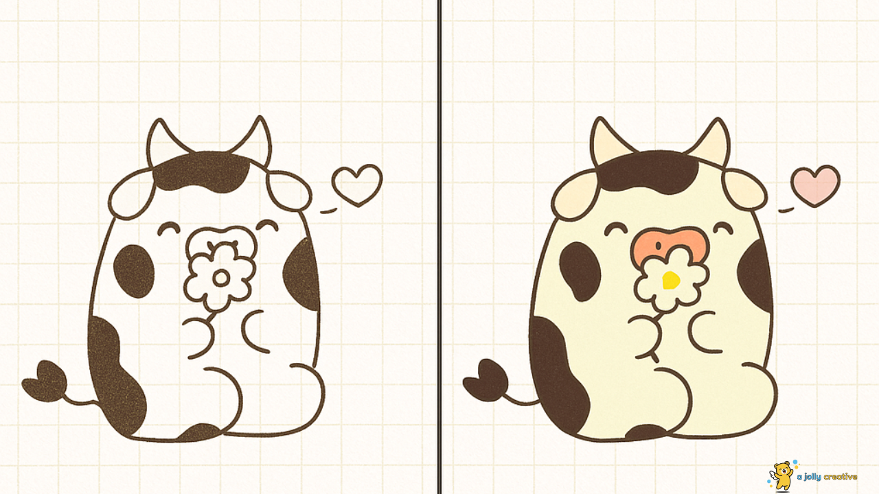 Farm Cow Drawing idea