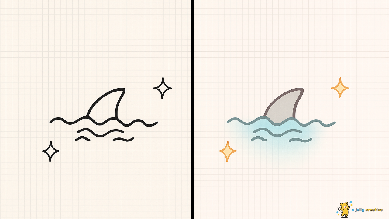 Fierce Shark Drawing-idea-2