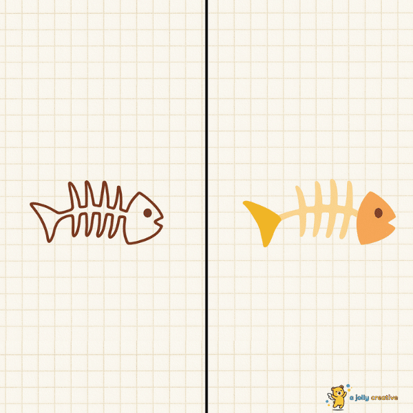 Fish Skeleton Drawing-idea-1