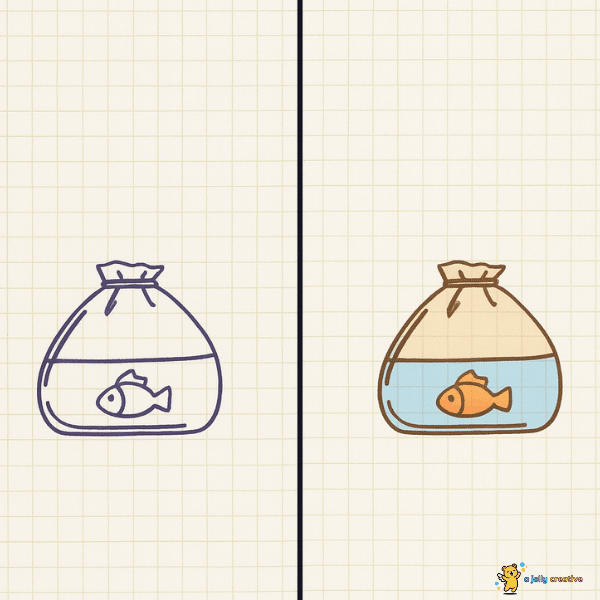 Fish in a Bag Drawing-idea-1