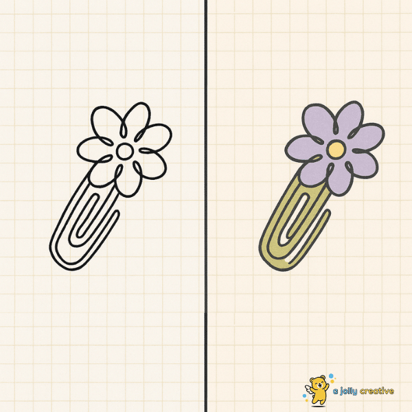 Flower Paperclip Drawing idea