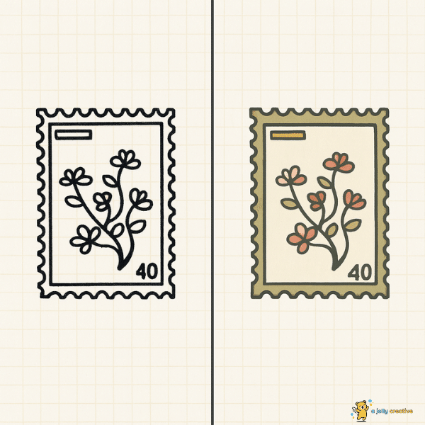 Flower Stamp Drawing