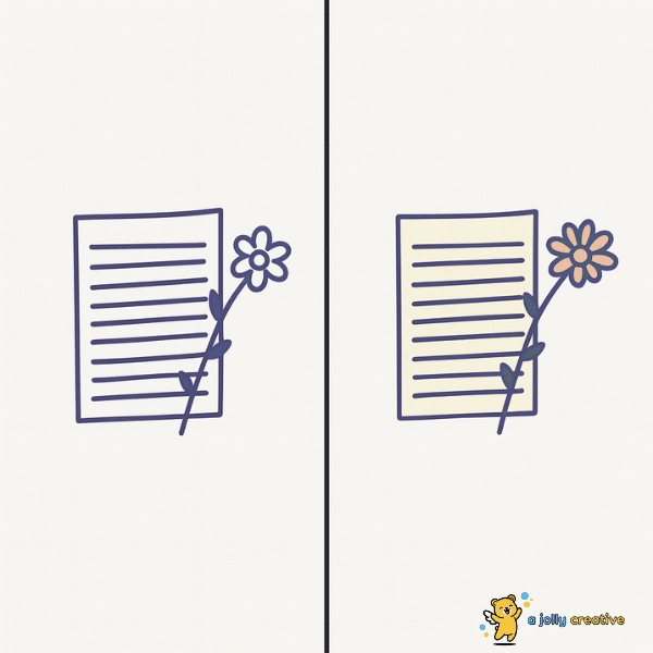 Flower and a Letter Drawing idea