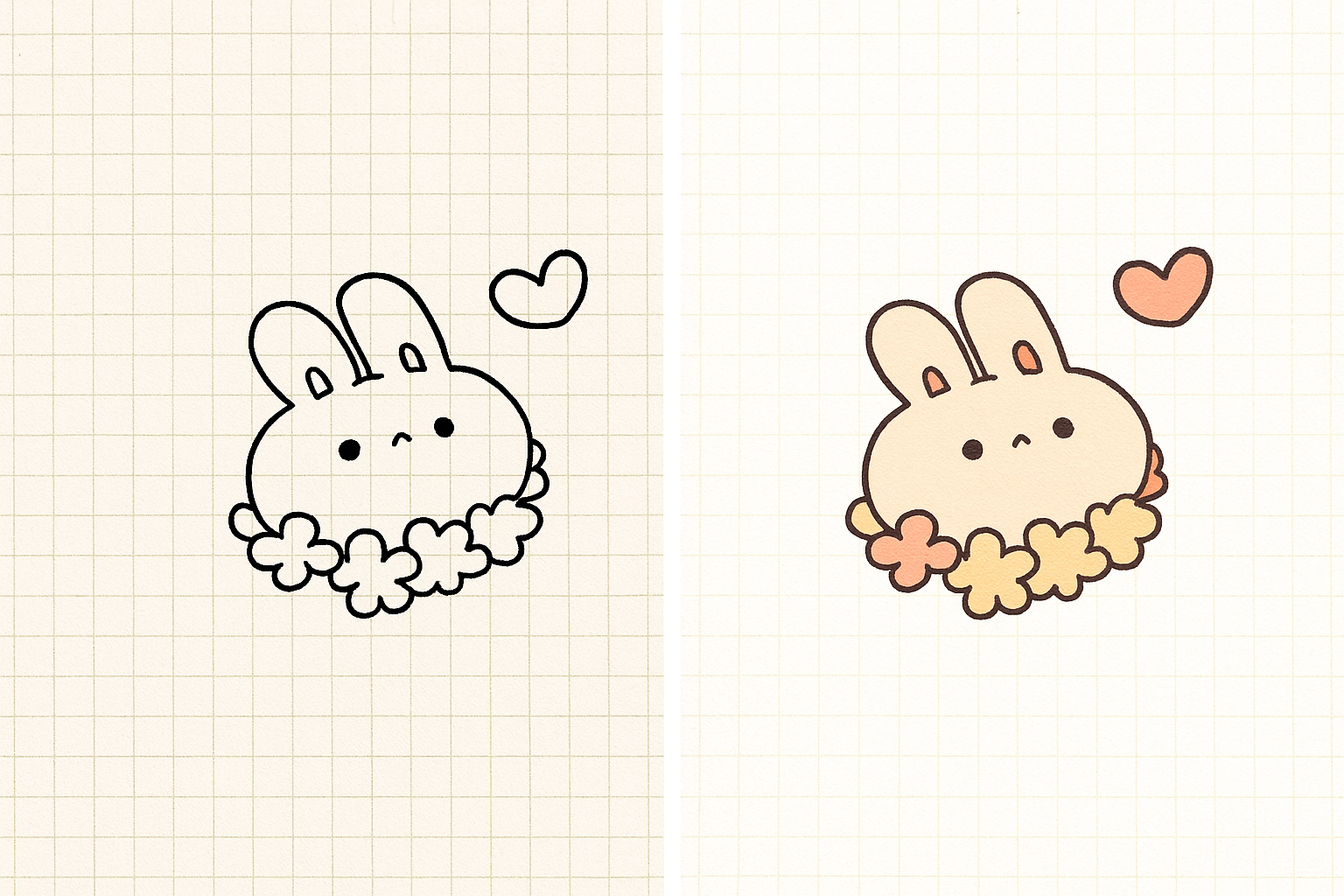 Flower-bunny-drawing idea-1