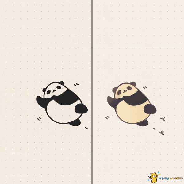 Flying Panda Drawing idea