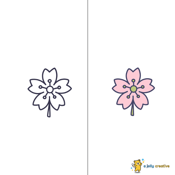Front of a Flower Head Drawing