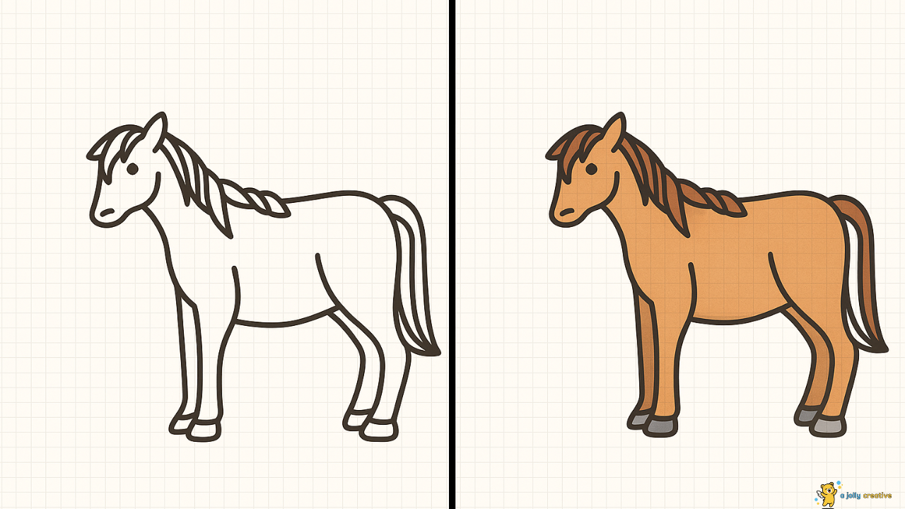 Galloping Horse Drawing-idea-2