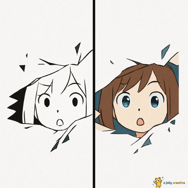 Girl Behind the Wall Drawing idea