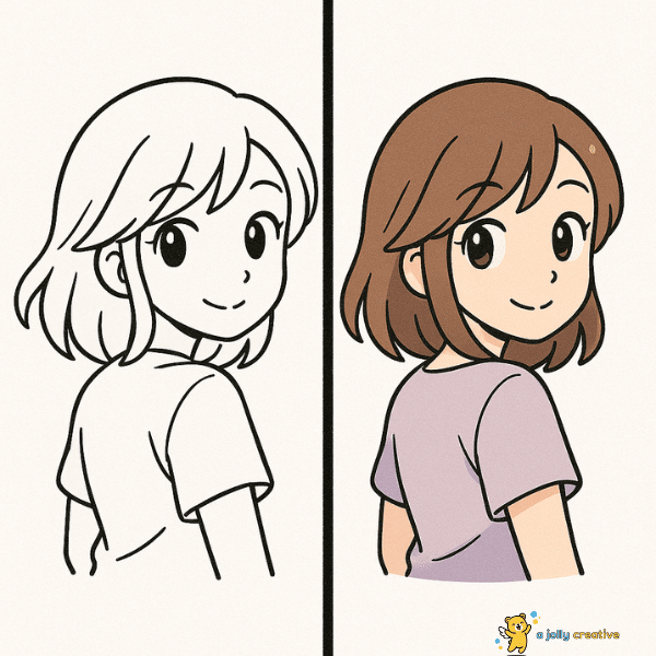 Girl Looking Back idea