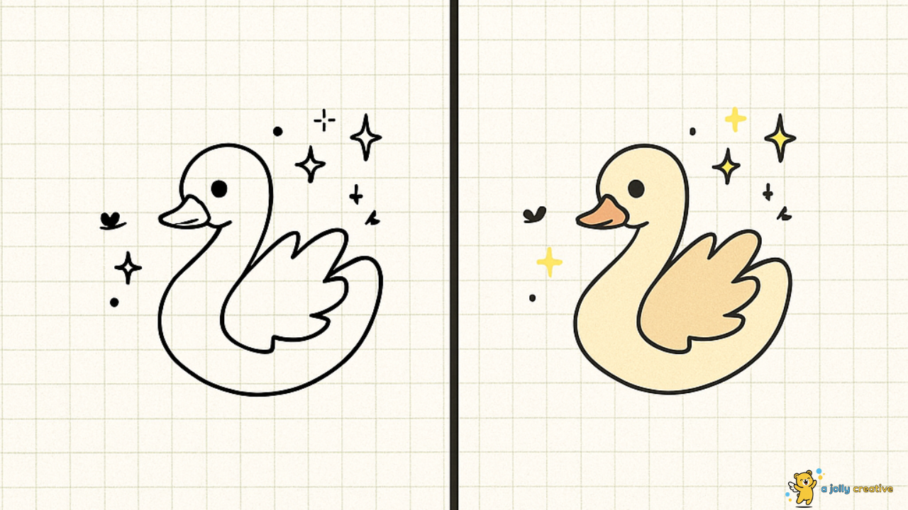 Graceful Swan Drawing