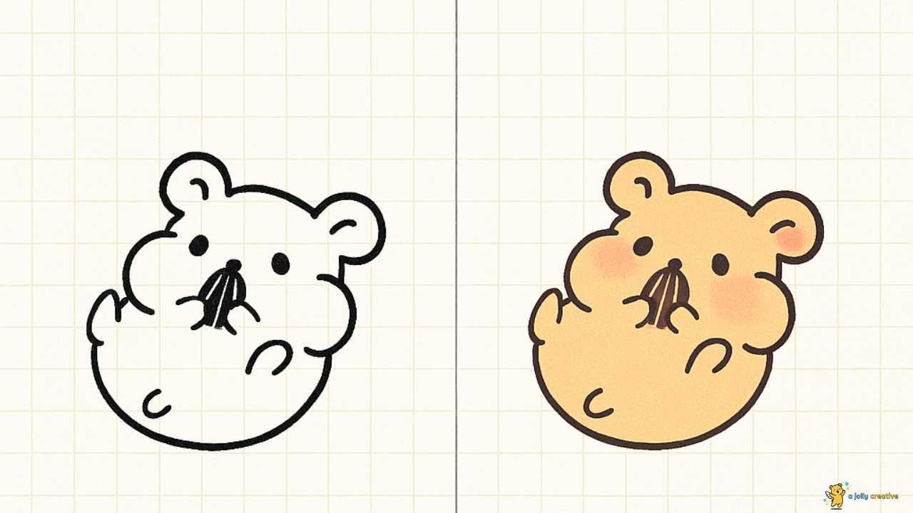 Hamster Eating Drawing -idea-1