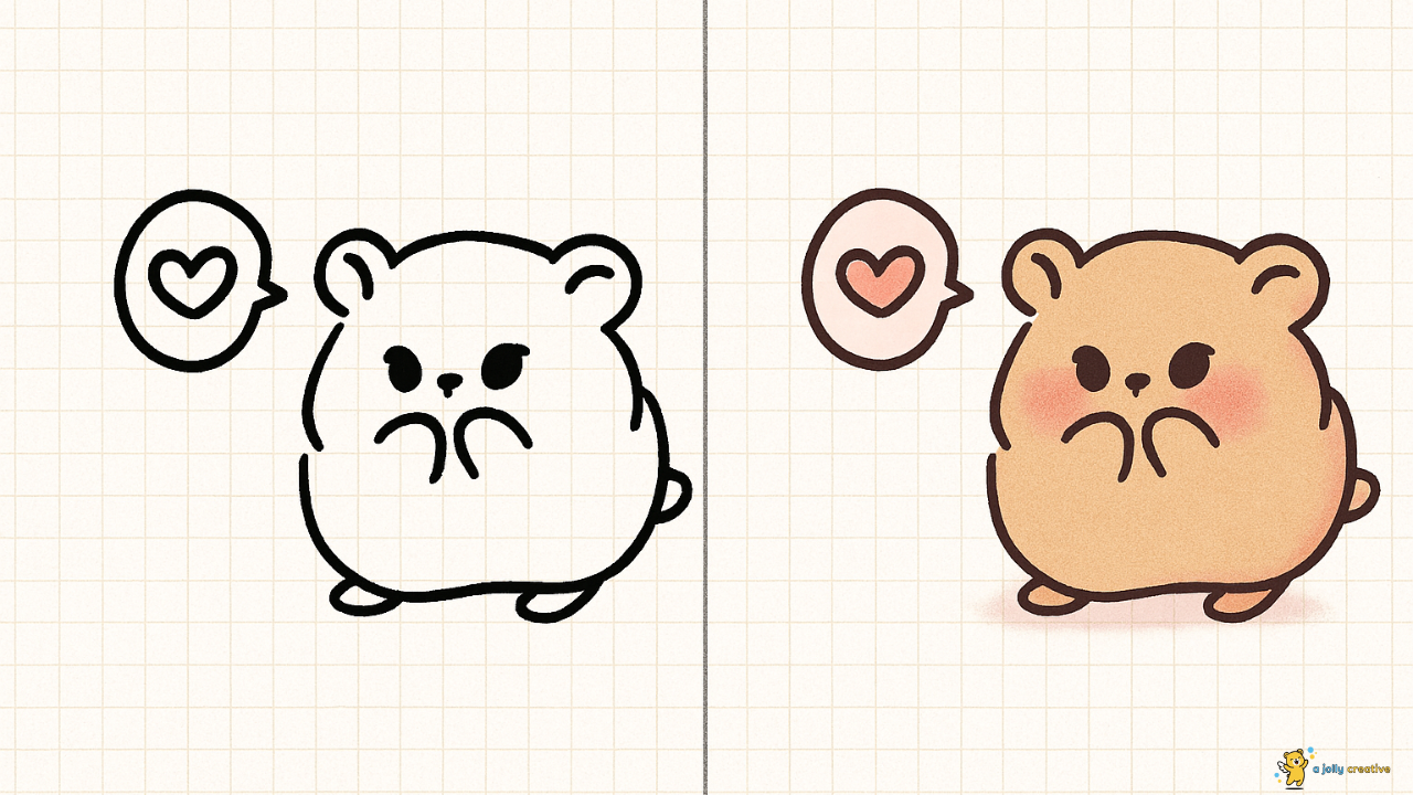 Hamster-Thinking-About-Food-Drawing-idea-2.