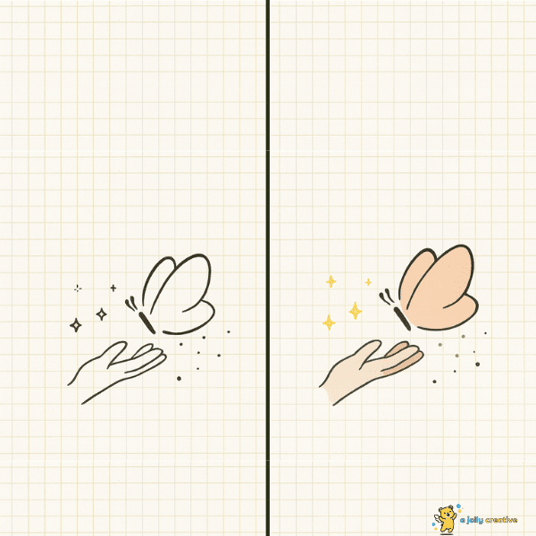 Hand and Butterfly idea