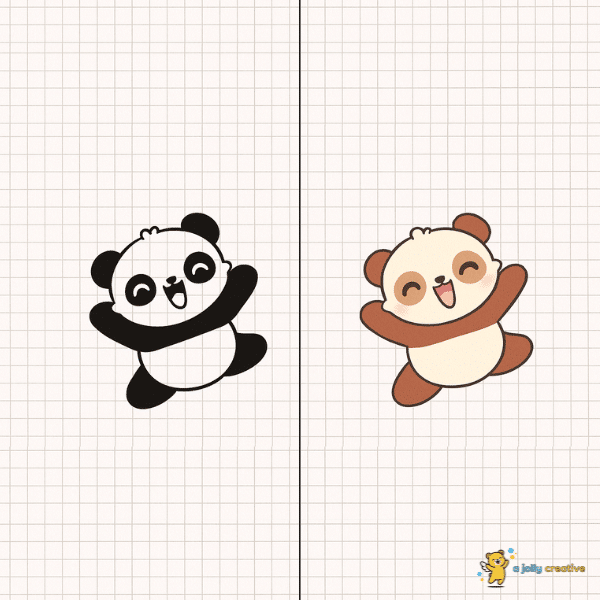 Happy Panda Jumping