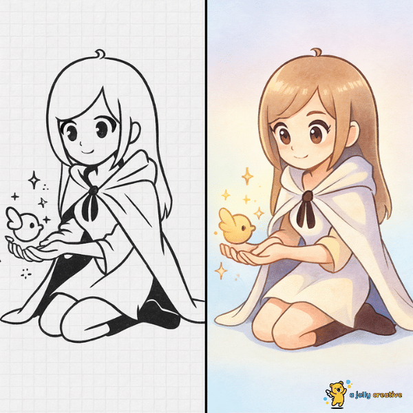 Healer Girl Drawing idea