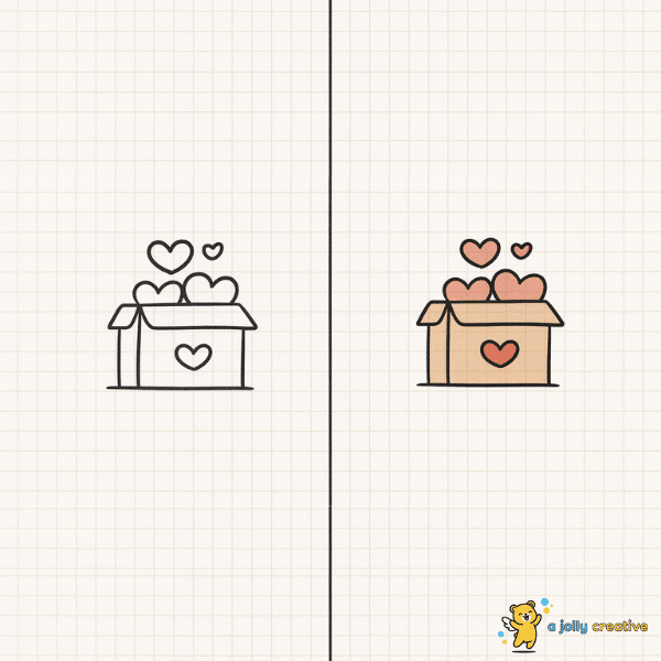 Heart Box Drawing idea