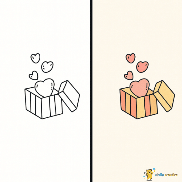Heart Boxes Drawing idea-1