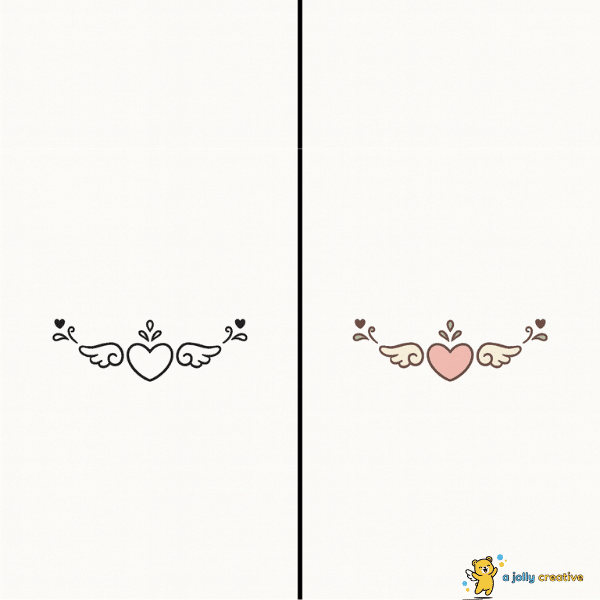 Heart Divider Drawing