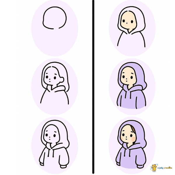 How to Draw Guide hoodie girl