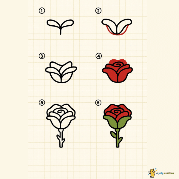 How to Draw a Rose idea-3