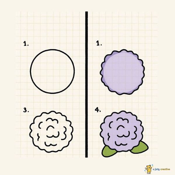 How to Draw an Hydrangea -1
