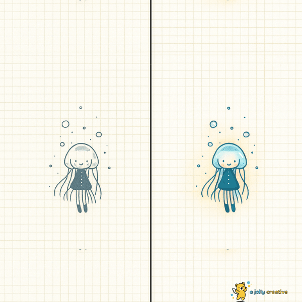 Jellyfish Chibi Drawing