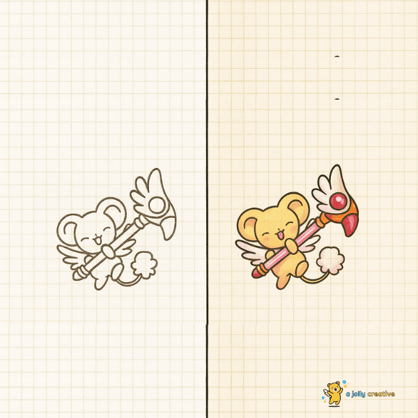 Kero-chan Holding Sakura’s Wand idea