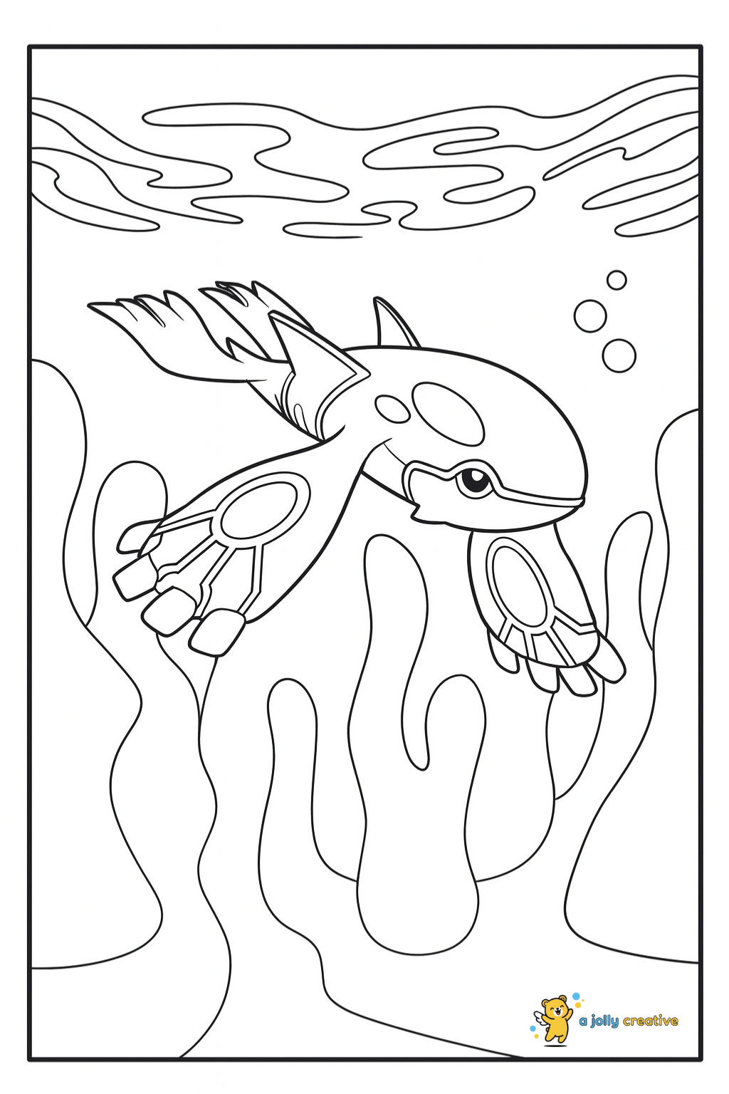 Kyogre coloring pages 