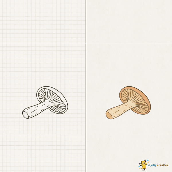 Laid-Back Mushroom Drawing