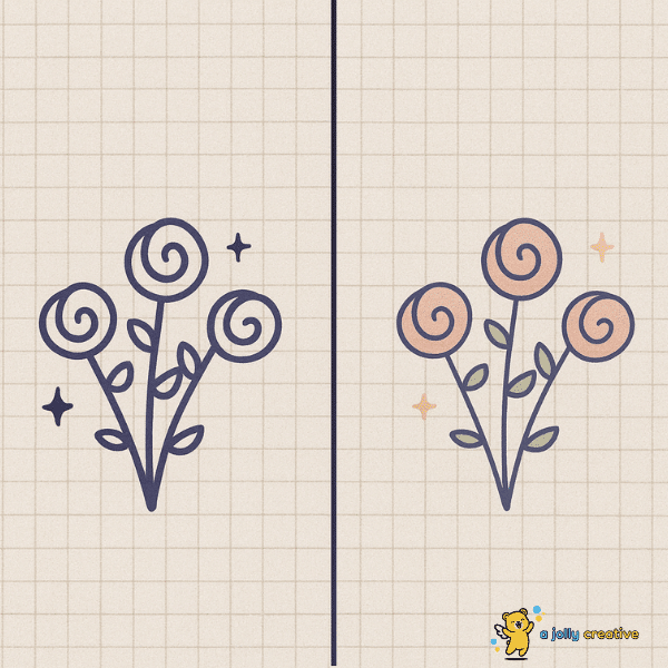 Lollipop Flowers Drawing idea