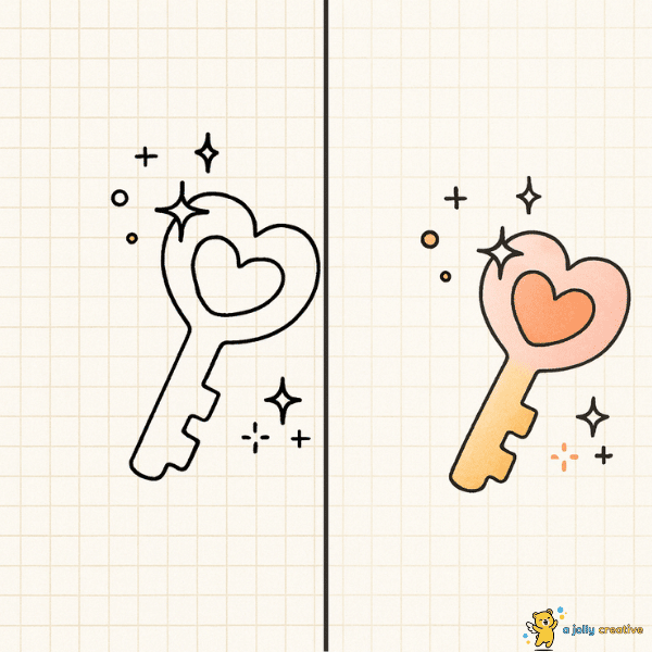 Love Locks and Keys Drawing idea-4